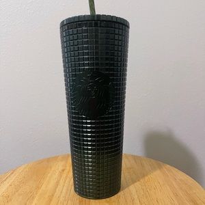 Starbucks dark green grid tumblr